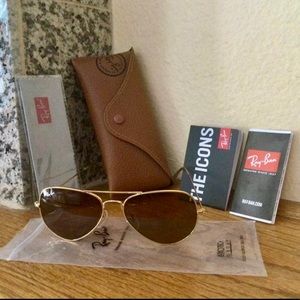 Ray-Ban Aviator Sunglasses 55mm Brand New
